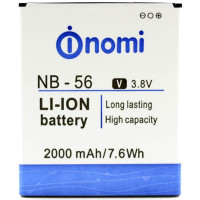 Аккумулятор АКБ Nomi NB-56 для Nomi i503 Jump (Li-ion 3.8 V 2000mAh) Оригинал Китай