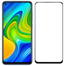Стекло защитное для Xiaomi Redmi Note 9 (5G) | Redmi Note 9T (0,3мм, 5D, черное) Full Glue