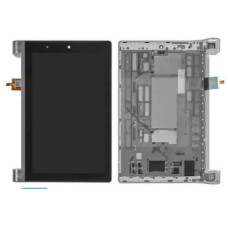 Дисплей для планшета Lenovo Tab 2-830 Yoga Tablet с сенсорным стеклом (Черный) в рамке (Серебристой)