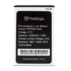 Акумулятор АКБ для Prestigio MultiPhone 5502 Duo (Li-ion 3.7v 2000 mAh) Оригінал Китай