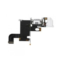 Шлейф для Apple iPhone 6, коннектора зарядки, коннектора навушників з мікрофоном (Білий)