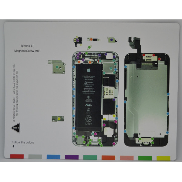 Магнітний Гвинт Килимок для розбирання IPhone 6 (20 x 25 см)