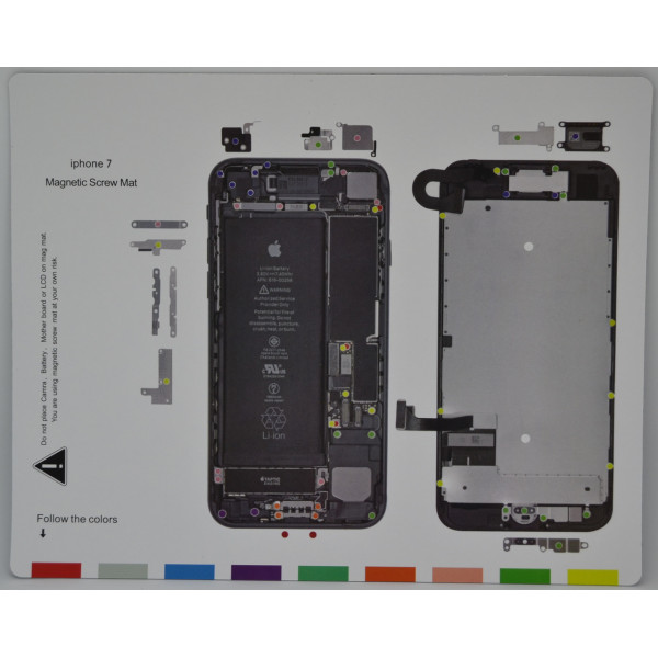 Магнітний Гвинт Килимок для розбирання IPhone 7 (20 x 25 см)