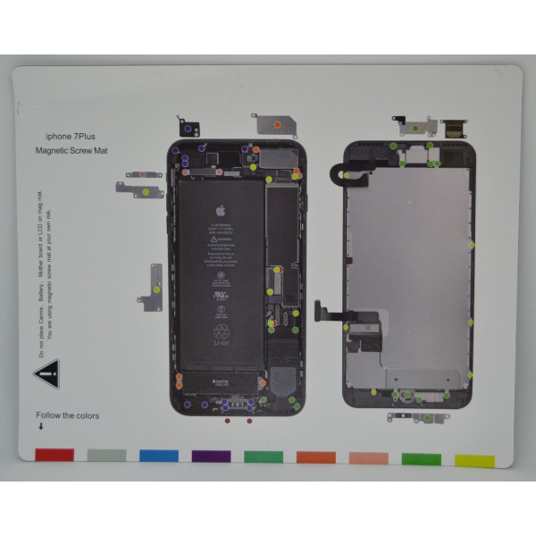 Магнітний килимок iPhone 7 Plus для розкладки гвинтів і запчастин при розбиранні