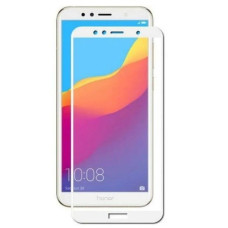 Стекло защитное для Huawei Honor 7A | Enjoy 8e | Y6 2018 | Y6 Prime (0,3мм, 5D, белое) Full Glue