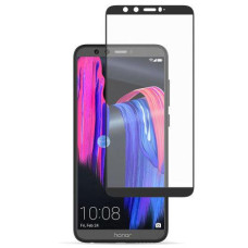 Скло захисне для Huawei Honor 9 Lite (0,3мм, 5D, чорне) Full Glue