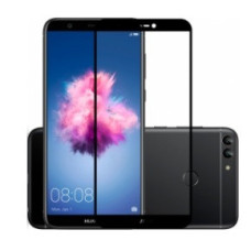 Стекло защитное для Huawei P Smart (0,3мм, 5D, черное) Full Glue