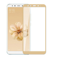 Скло захисне для Xiaomi Mi A2 | Mi6x (0,3мм, 5D, золоте) Full Glue