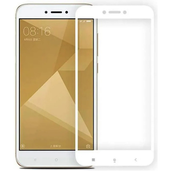 Стекло защитное для Xiaomi Redmi 5A | Redmi Go (0,3мм, 5D, белое) Full Glue