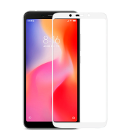 Скло захисне для Xiaomi Redmi 6 | 6A (0,3мм, 5D, біле) Full Glue
