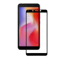 Скло захисне для Xiaomi Redmi 6 | 6A (0,3мм, 5D, чорне) Full Glue