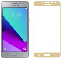 Скло захисне для Samsung G532 | J2 Prime (0,3мм, 5D, золоте) Full Glue