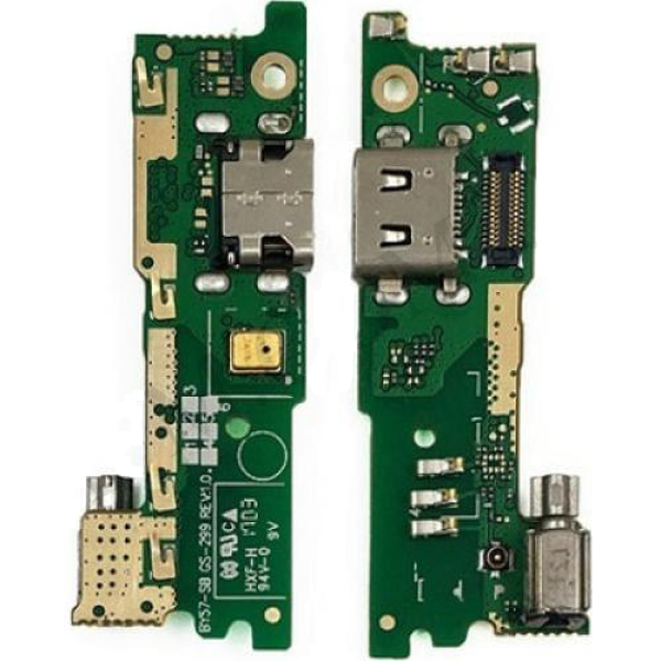 Шлейф (Flat cable) Sony G3112 Xperia XA1 Dual с разъемом зарядки, с микрофоном, с вибродзвонком