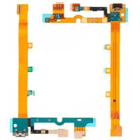 Шлейф (Flat cable) Xiaomi Mi3 с разъемом зарядки, микрофоном + плата зарядки