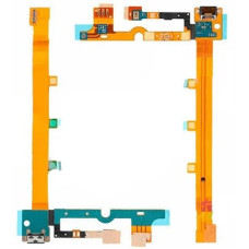 Шлейф (Flat cable) Xiaomi Mi3 с разъемом зарядки, микрофоном + плата зарядки