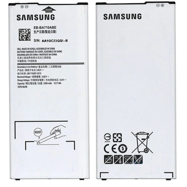 Аккумулятор АКБ (Батарея) Samsung EB-BA710ABE для Samsung A710 Galaxy A7 2016 (3.8 V 3300mAh) Оригинал