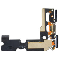 Оригинальный Шлейф для Apple iPhone 7 Plus коннектора зарядки, коннектора наушников с микрофоном (Черный)