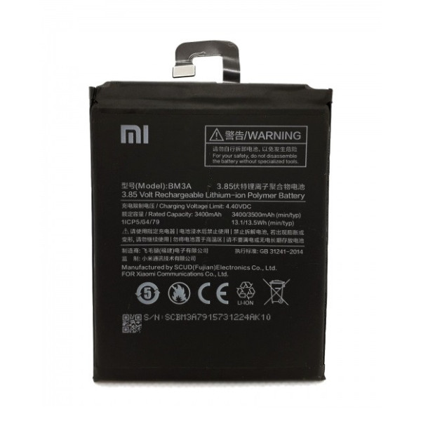 Акумулятор АКБ Xiaomi BM3A для Xiaomi Mi Note 3 (Li-ion Polymer 3.85 V 3400mAh) Оригінал Китай
