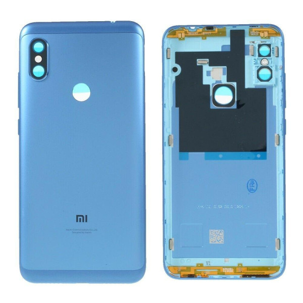 Задняя панель корпуса (Крышка) для Xiaomi RedMi Note 6 Pro (Синяя)