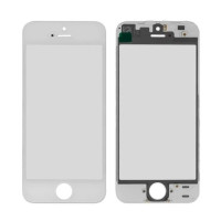 Стекло сенсора для Apple iPhone 5 в рамке + OCA пленка (Белое) Оригинал Китай