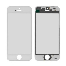 Стекло сенсора для Apple iPhone 5 в рамке + OCA пленка (Белое) Оригинал Китай