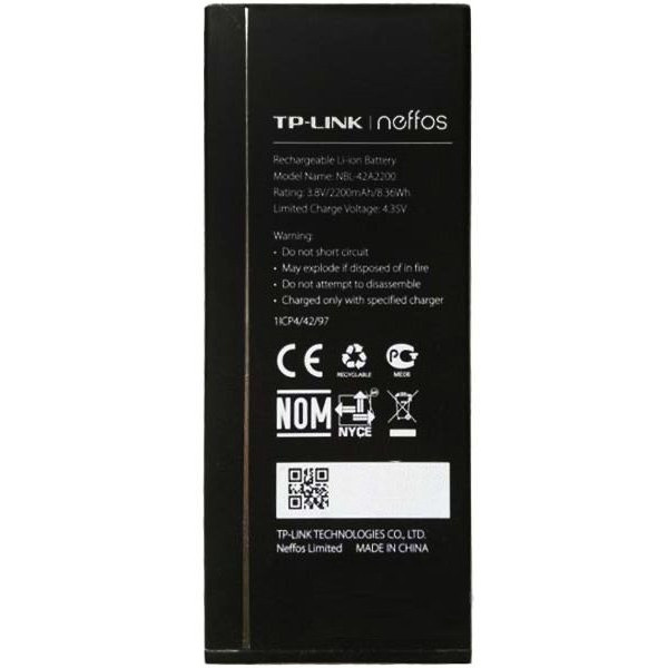 Аккумулятор АКБ TP-Link NBL-42A2200 для TP-Link Neffos C5 (3.8 V 2200 mAh) Оригинал