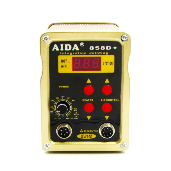 Паяльна станція Aida 858D+ безкомпресорна з феном і паяльником