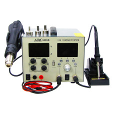 Паяльна станція AIDA 9305D (фен, паяльник, блок живлення 30V 4.5 A, USB 5V 2A A, цифрова індикація)