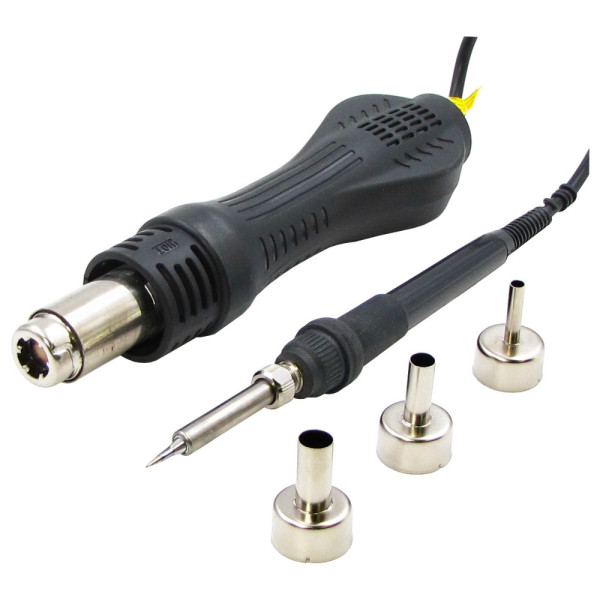 Паяльна станція AIDA 9305D (фен, паяльник, блок живлення 30V 4.5 A, USB 5V 2A A, цифрова індикація)