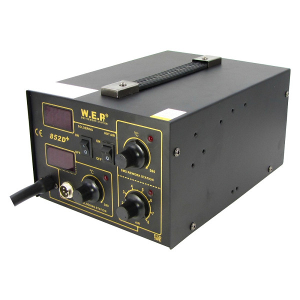 Паяльная станция WEP 852D+ компрессорная (фен, паяльник)