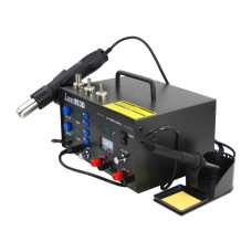 Паяльна станція LUKEY 853D (фен, паяльник, блок живлення 15V 2A, тестер)