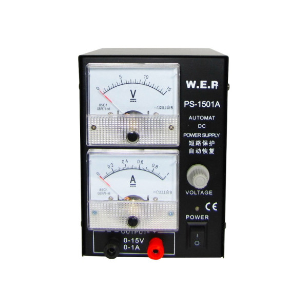 Блок питания WEP PS-1501A с аналоговой индикацией, компактный