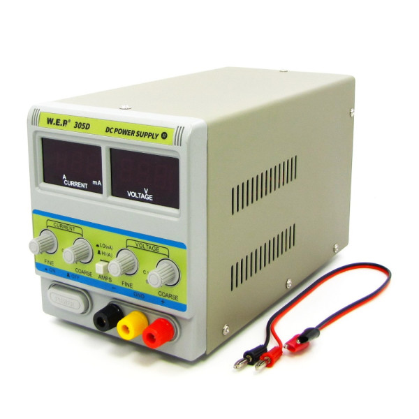 Блок питания WEP PS-305D-II с переключателем Hi (A)/Lo (mA) 30V 5A цифровая индикация
