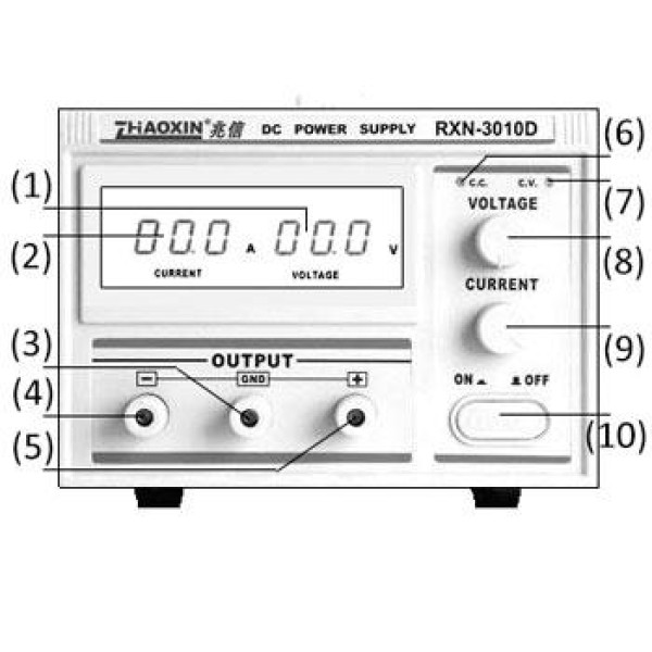 Блок живлення ZHAOXIN RXN-3010D 30V 10A цифрова індикація