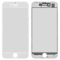 Скло екрану з ОСА плівкою для iPhone 8 (glass with OCA Film) в рамці (Біле) Оригінал Китай