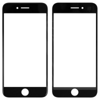 Стекло экрана для iPhone 7 с OCA пленкой в рамке (glass + OCA Film) (Черное) Оригинал Китай