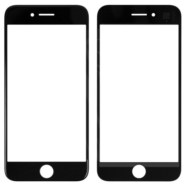 Стекло экрана для iPhone 7 с OCA пленкой в рамке (glass + OCA Film) (Черное) Оригинал Китай