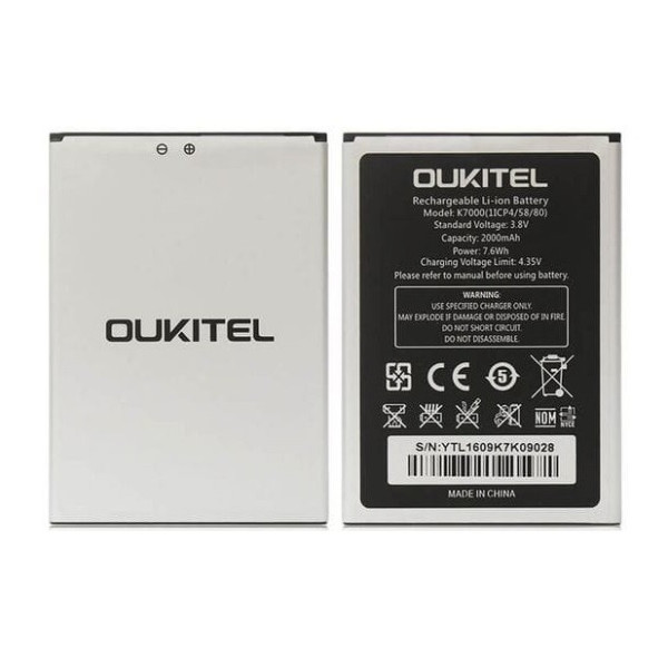 Акумулятор АКБ для Oukitel K7000 (Li-ion 3.8 V 2000mAh) Оригінал Китай