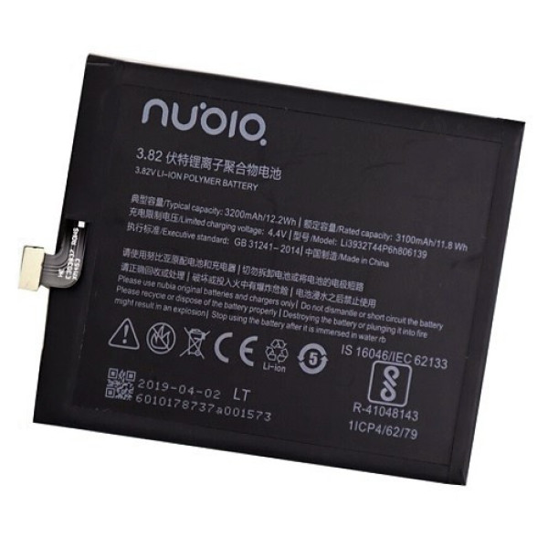 Акумулятор АКБ ZTE Li3932T44P6h806139 для ZTE Nubia Z17 (Li-ion 3.82 V 3200mAh) AAAA