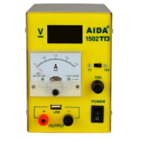 Блок живлення AIDA 1502TD USB, 15V / 5V, цифрова індикація, 2A стрелочная індикація, автозбереження після КЗ