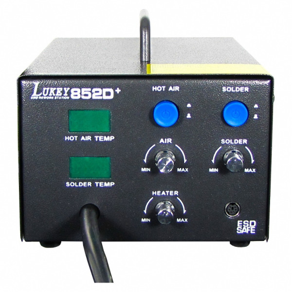 Паяльная станция LUKEY 852D+ компрессорная (фен, паяльник)