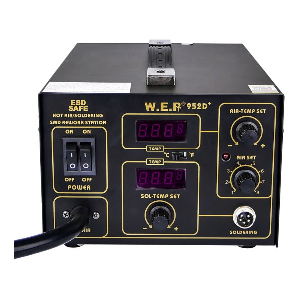 Паяльная станция WEP 952D+ компрессорная (фен, паяльник)