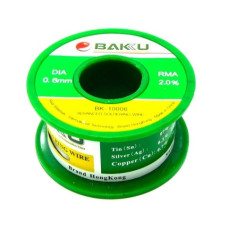 Припой BAKU BK-10006 (0.6 мм, 50 гр, Sn 97%, Ag 0.3%, Cu 0.7%, rma 2%)