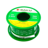 Припій BAKU BK-10005 (0.5 мм, 50 гр, Sn 97%, Ag 0.3%, Cu 0.7%, rma 2%)