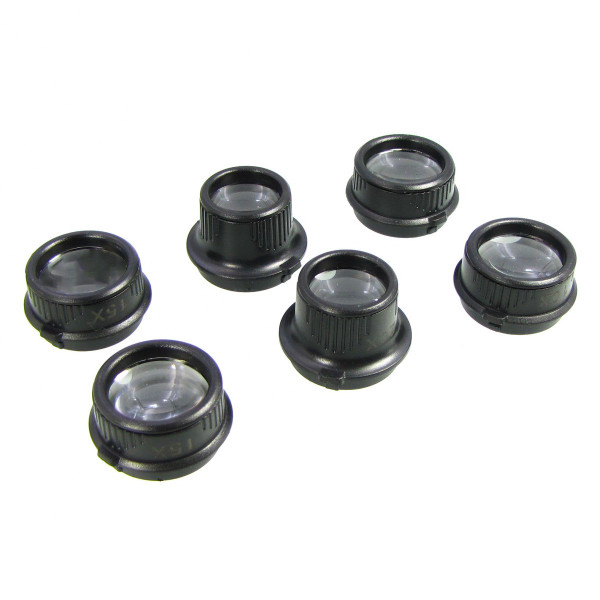 Окуляри бінокуляри NO.9892GJ з LED підсвічуванням (4 пари лінз d=20mm, 10х | 15х | 20х | 25х)
