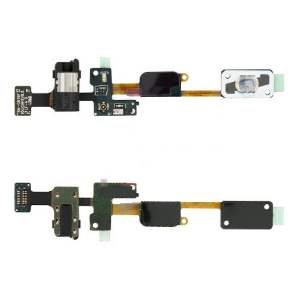 Шлейф (Flat cable) для Samsung G610 Galaxy J7 Prime (кнопки меню, коннектора навушників, з компонентами)